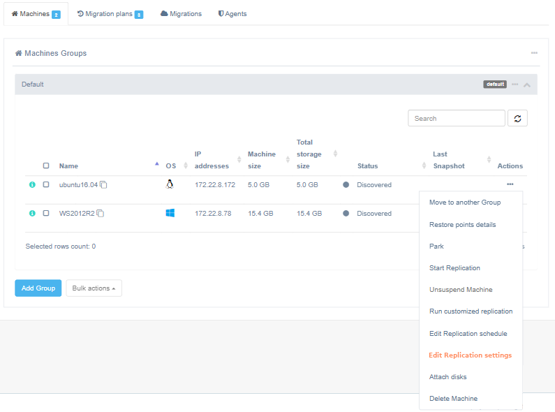 device actions edit settings