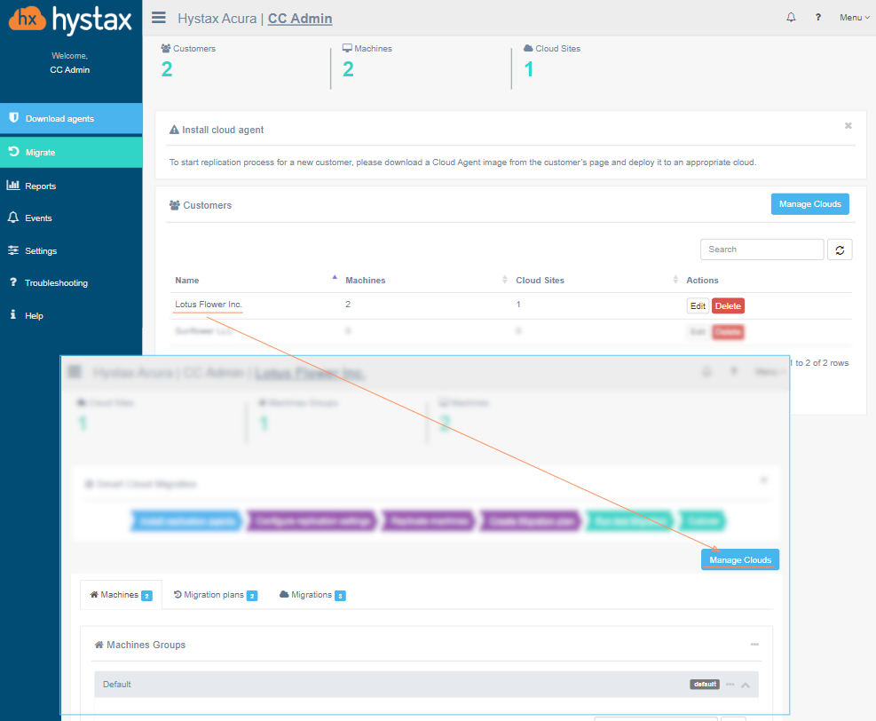 manage clouds
