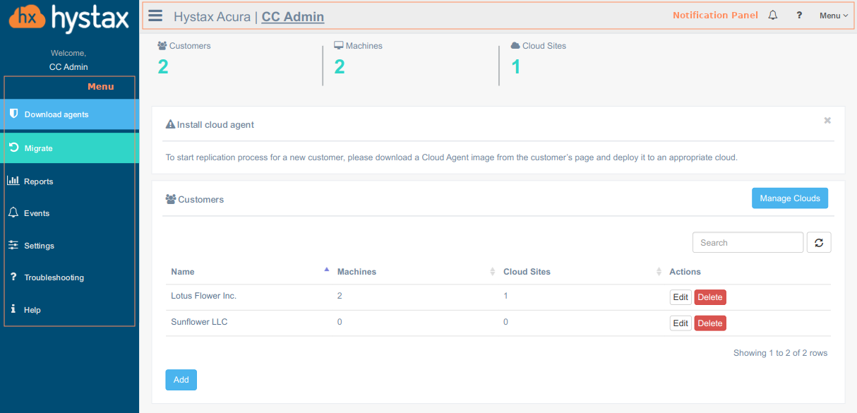 main page