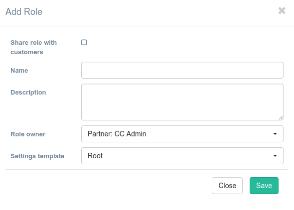 add role dialog