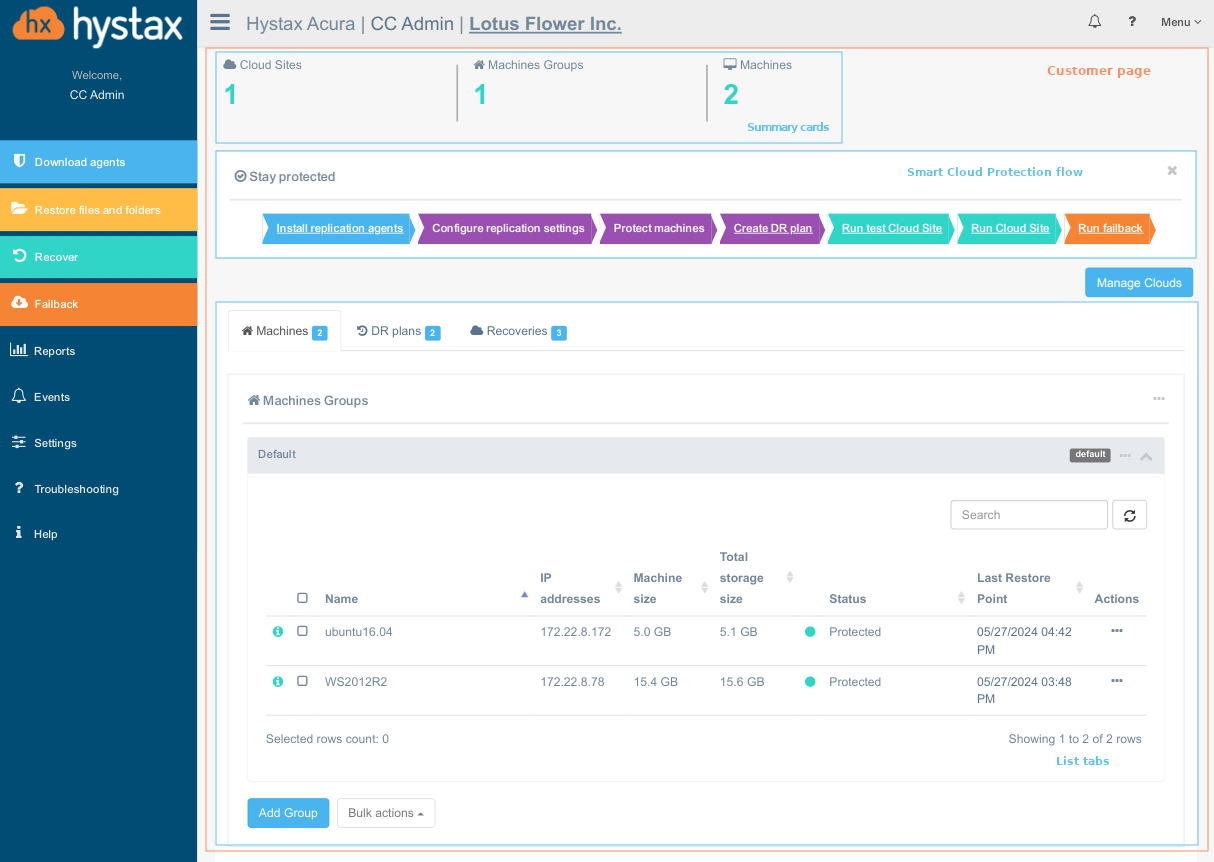 cp customer page