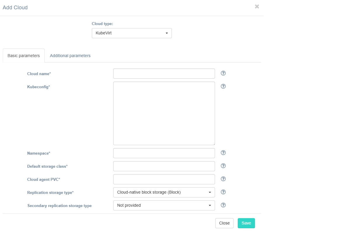 KubeVirt cloud config