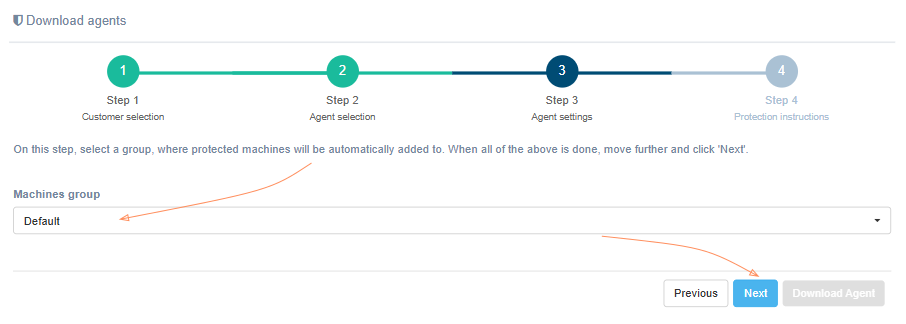 Replication Agent Download Wizard - Windows agent setup (Step 3)