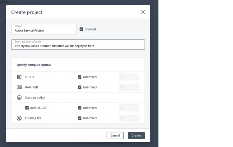 Virtuozzo: create project to deploy