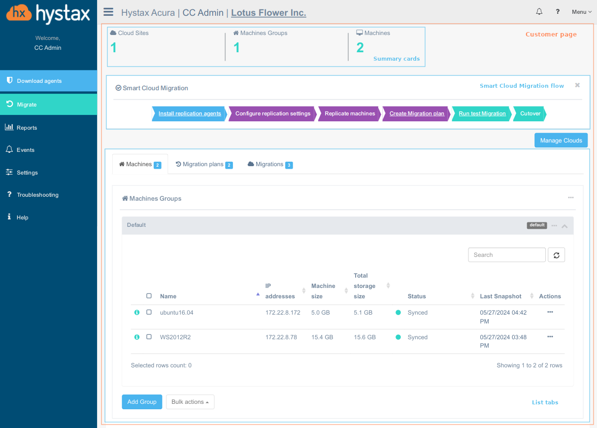 cp customer page