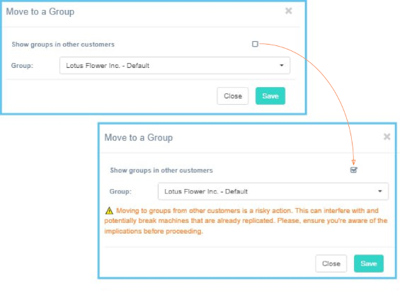 cp move device showall