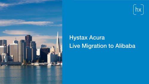Hystax Acura Live Migration to Alibaba