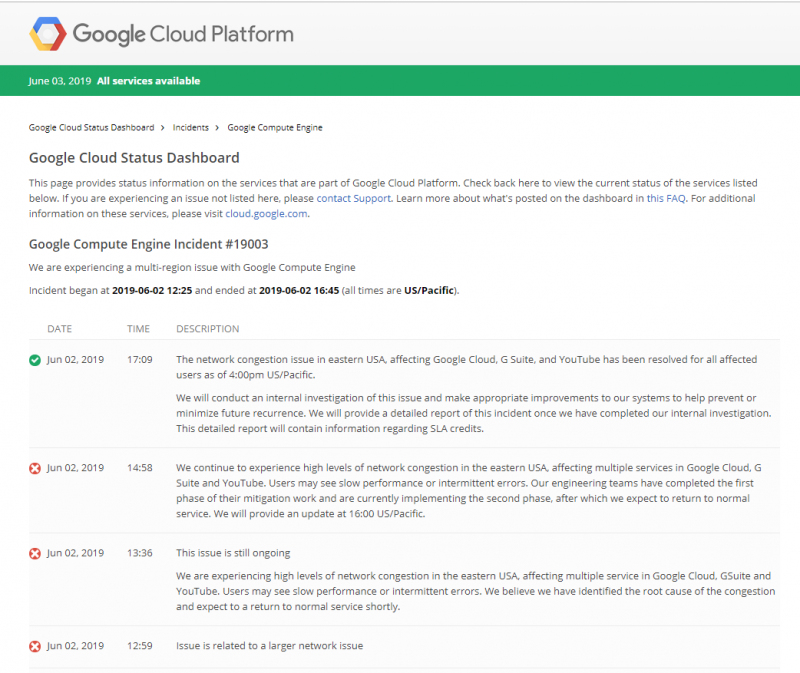 Google Cloud Platform outage leads to 4 hours downtime Hystax