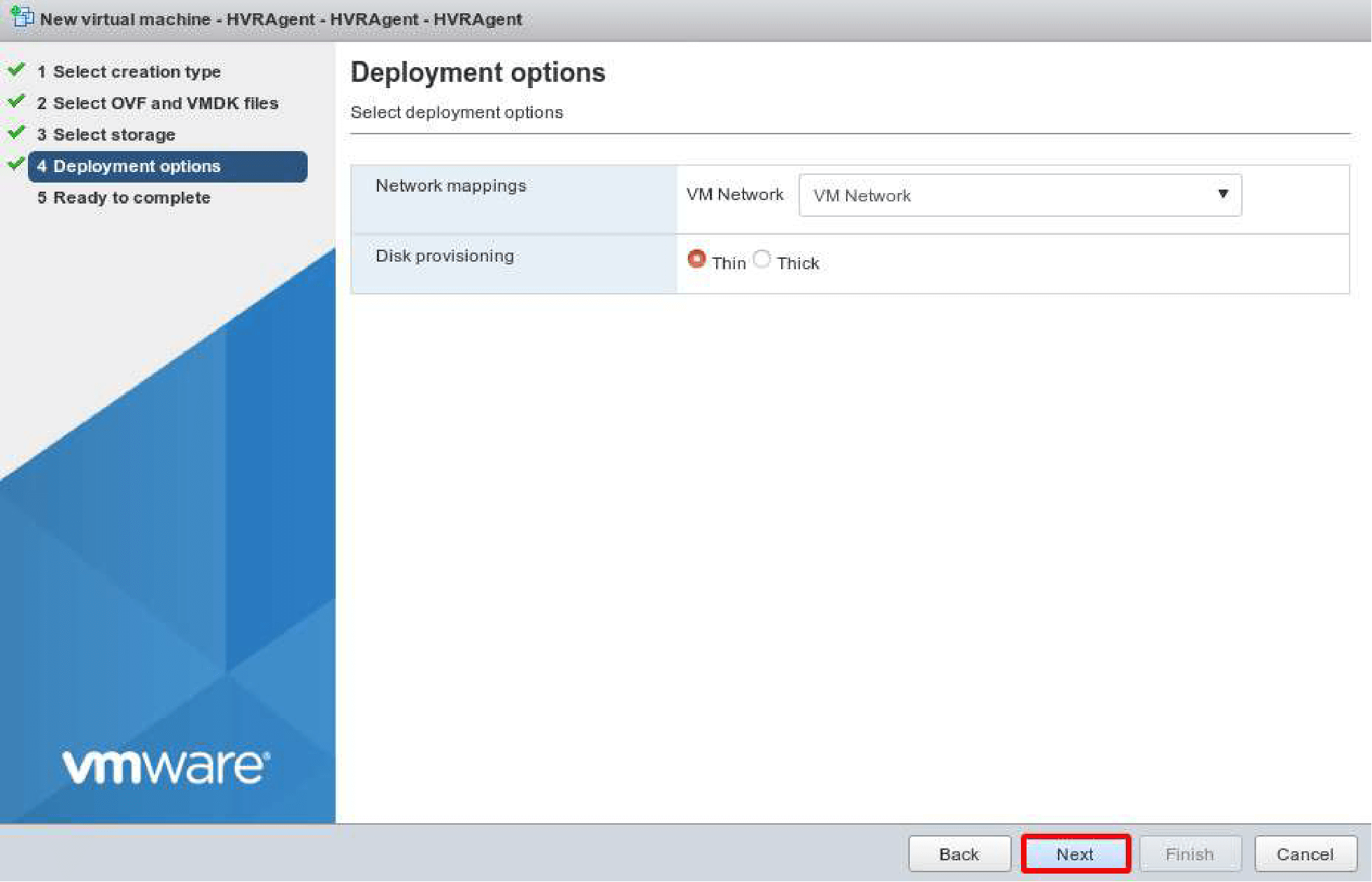 deployment options VMware
