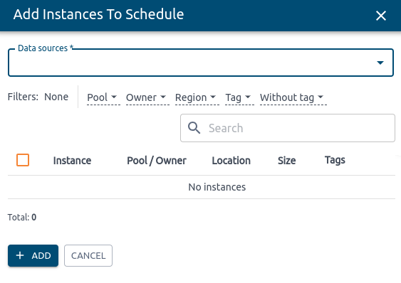 add instances to a schedule