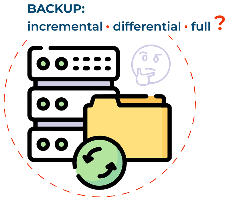 Incremental, differential, and full backup and key differences between them