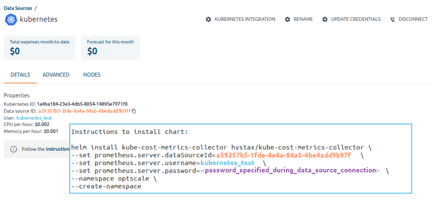 Kubernetes chart installation prod